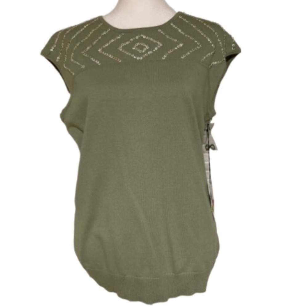 NWT Reba Sleeveless Blouse Size Large - Picture 1 of 10